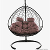 Подвесное кресло M-Group Для двоих 11450205 (коричневый ротанг/коричневая подушка)