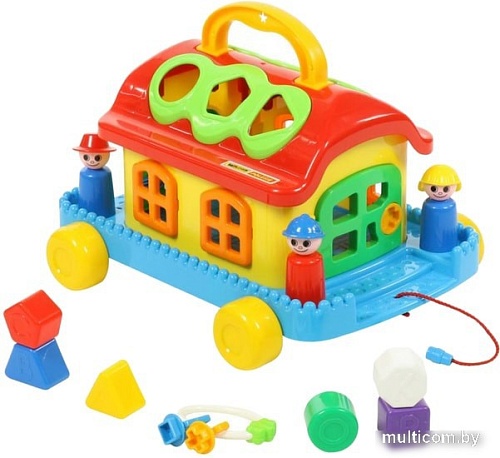 Сортер Полесье Сказочный домик на колесиках (в сеточке)