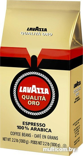 Кофе Lavazza Qualita Oro зерновой 1000 г