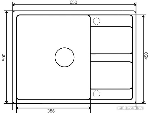 Кухонная мойка ZorG Apollo 65 (натуральный воск)