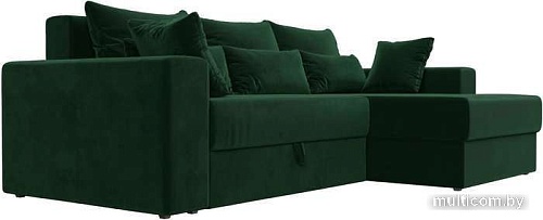 Угловой диван Mebelico Майами 15 114916 (правый, велюр, зеленый)