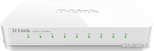 Неуправляемый коммутатор D-Link DGS-1008A/F1A