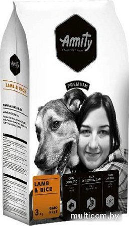 Сухой корм для собак Amity Premium с ягненком и рисом (15 кг)