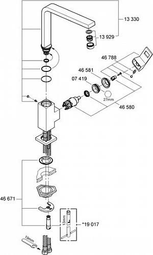 Смеситель Grohe Eurocube 31255000