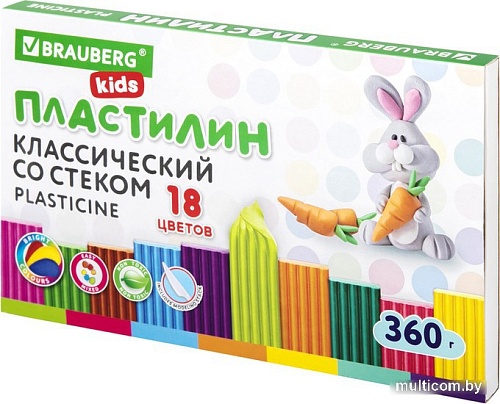 Пластилин BRAUBERG Kids 106510 (18 цв)