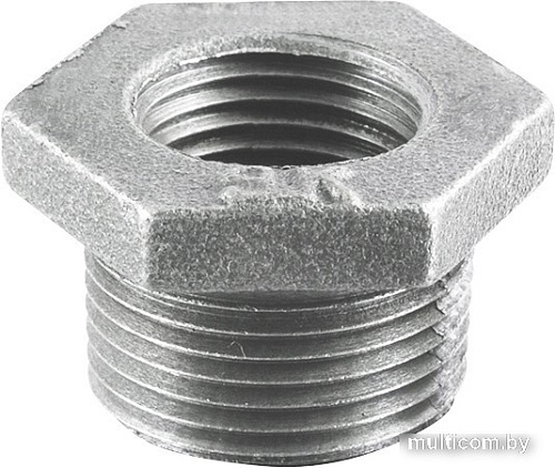 Фитинг Fittex PLUS Футорка сантехническая ОЦ Ду 25Х15 (1&quot;Х1/2&quot;) НР/ВР 127-3588 (чугун оцинкованный)