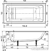 Ванна Wotte Line 150x70