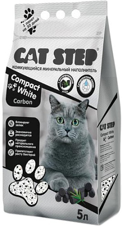 Наполнитель Cat Step Compact White Carbon 5 л