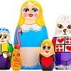 Развивающая игра Брестская Матрешка Алиса в стране чудес (набор 5 шт)