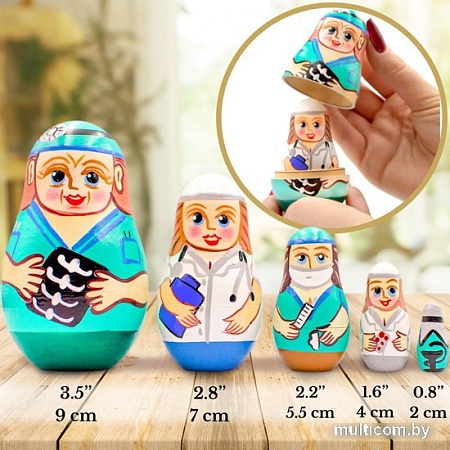 Развивающая игра Брестская Матрешка Подарки врачу и медсестре (набор 5 шт)