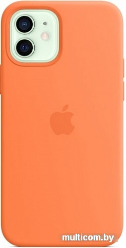 Чехол Apple MagSafe Silicone Case для iPhone 12/12 Pro (кумкват)