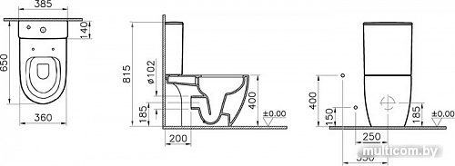 Унитаз Vitra Sento Rim-ex 5988B003-0075