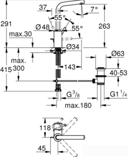 Смеситель Grohe Concetto 23739002 (хром)
