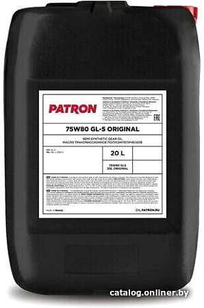 Трансмиссионное масло Patron Original GL5 75W80 20 л