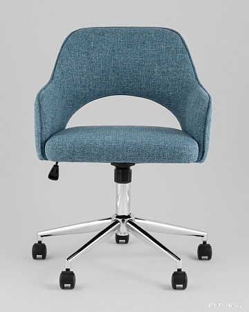 Офисное кресло Stool Group Кларк Clarkson Tweed Blue (рогожка, синий)