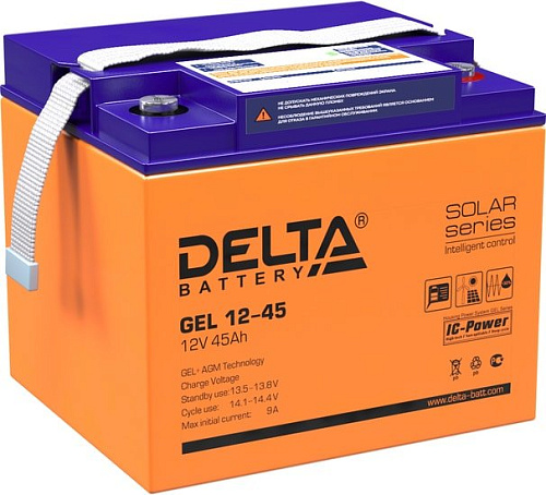 Аккумулятор для ИБП Delta GEL 12-45 (12В/45 А·ч)