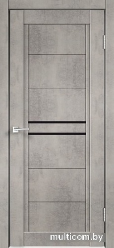 Межкомнатная дверь Velldoris Next 2 70x200 (муар светло-серый, лакобель черный)