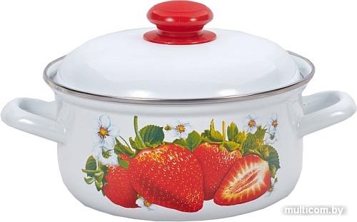 Кастрюля Лысьвенские эмали Сочная клубника С-1510АП2/4