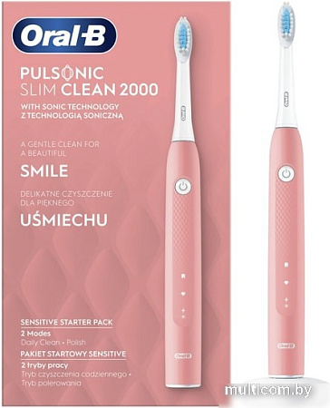 Электрическая зубная щетка Oral-B Pulsonic Slim Clean 2000 (розовый)