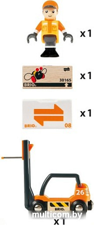BRIO Погрузчик с грузом и человечком 33573
