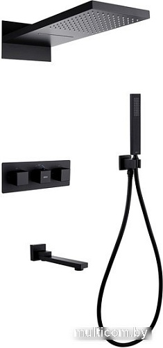 Душевая система Abber Daheim AF8253B (черный матовый)