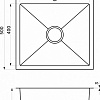 Кухонная мойка AKS Квадратная 50x50 (сатин никель)