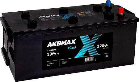 Автомобильный аккумулятор AKBMAX L+ рус L8 конус (190 А·ч)