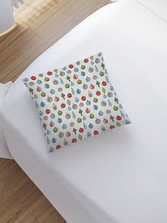 Чехол на подушку JoyArty Елочные игрушки sl_380823