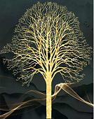 Фотообои Citydecor Дерево 3D с защитным покрытием 200x254