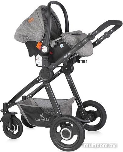 Универсальная коляска Lorelli Alexa 2019 (3 в 1, темно-серый)