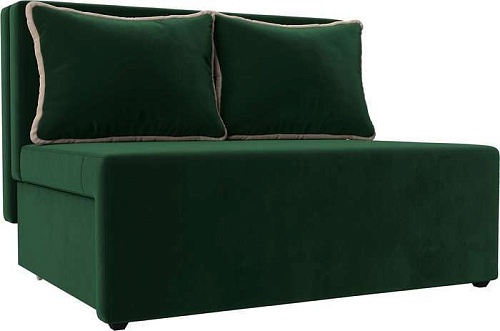 Диван Mebelico Лагуна 114433 (велюр, бежевый/зеленый)