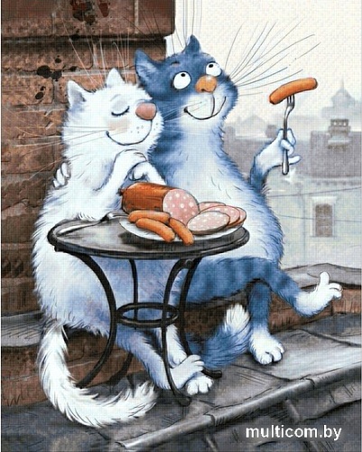 Алмазная мозаика Wizardi На крыше WD264