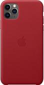 Чехол Apple Leather Case для iPhone 11 Pro Max (красный)