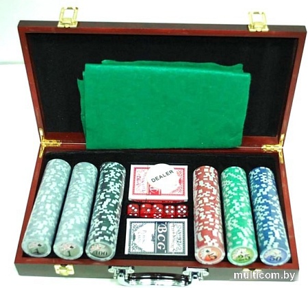 Настольная игра Zez Набор для покера в чемодане 300 фишек с номиналом 6643-B1