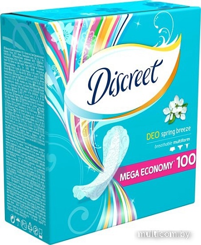 Прокладки ежедневные Discreet Deo Spring Breeze Multiform (100 шт)