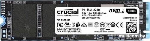 SSD Crucial P1 500GB CT500P1SSD8