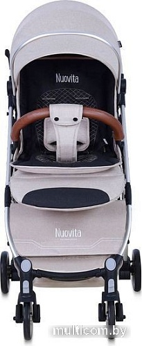 Коляска прогулочная «книга» Nuovita Giro Lux (бежевый/серебристая рама)
