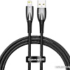Кабель Baseus Glimmer Series Fast Charging Data Cable USB Type-A - Lightning 2.4A CADH000301 (2 м, черный)