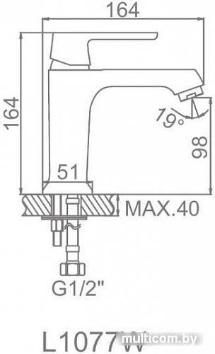 Смеситель Ledeme L1077W