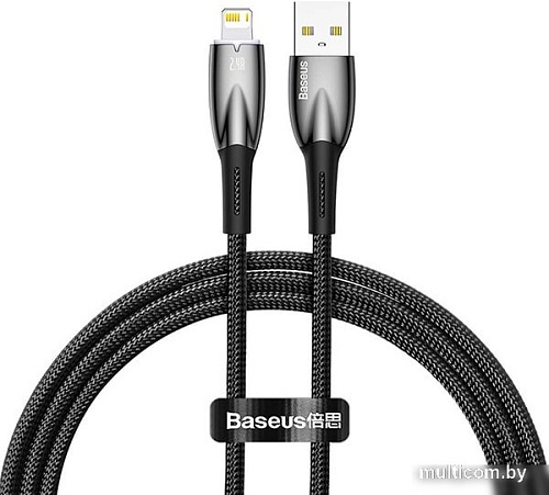 Кабель Baseus Glimmer Series Fast Charging Data Cable USB Type-A - Lightning 2.4A CADH000301 (2 м, черный)