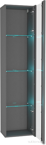 Шкаф-витрина НК-Мебель Point тип-41 71775205 (серый графит)