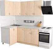 Угловая кухня Хоум Лайн Агата 1200х1800 угловой (дуб молочный/дуб молочный)