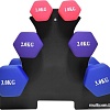 Гантельный ряд Atlas Sport Fitnes 12 кг с подставкой (2x1кг+2x2кг+2x3кг)