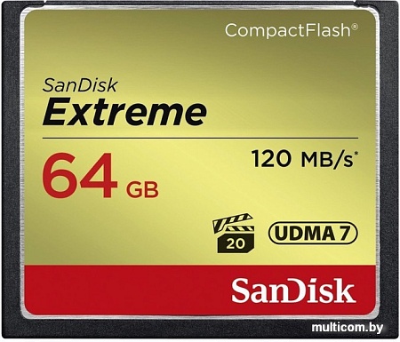 Карта памяти SanDisk Extreme CompactFlash 64GB [SDCFXSB-064G-G46]