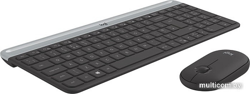 Клавиатура + мышь Logitech MK470 Slim Wireless Combo (графитовый, нет кириллицы)