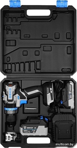 Ударная дрель-шуруповерт Deko GCD20DU PRO 083-1107 (с 2-мя АКБ, кейс)