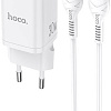 Сетевое зарядное Hoco N13 Bright Type-C (белый)