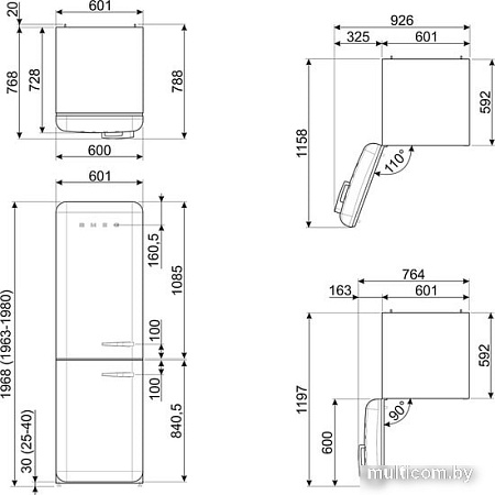 Холодильник Smeg FAB32LWH5