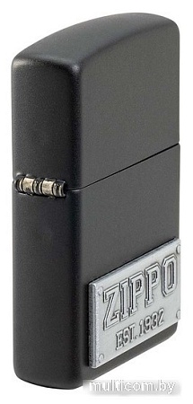 Зажигалка Zippo License Plate Black Matte 48689
