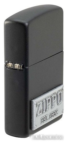 Зажигалка Zippo License Plate Black Matte 48689